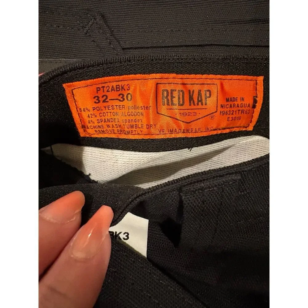 Men's Red Kap Black Cargo Utility Work Pants